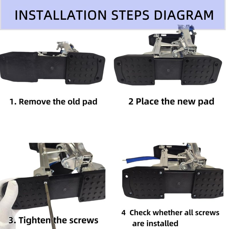 VanHuavic 4-Piece Drywall Stilt Sole Non-Slip Replacement Kit,Heavy-Duty Stilt Anti-Slip Mat Anti-Slip Stilt Mats for Construction, Painting, Electrical Work, Plastering, Street Performances - Image 5